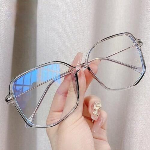 Vintage Anti Blue light Glasses Frame Polygonal Myopia Optical Mirror Women Men Transparent Eyewear Frame Eyeglasses Frame