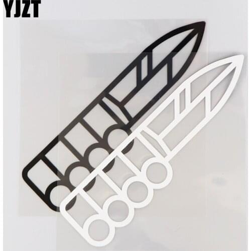 YJZT 16.2CM*17CM Weapon Pattern Knife Creative Car Sticker Vinyl Decal Decoration 1A-0472
