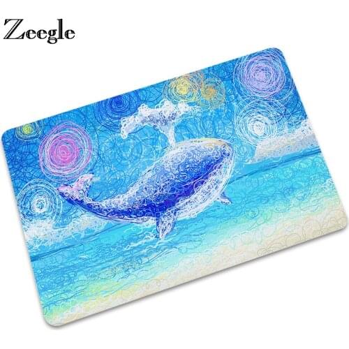 Zeegle Rubber Doormat Entrance Indoor Outdoor Rugs Anti-slip Carpet For Bathroom Foot Mats Absorbent Bedroom Rug Door Mats