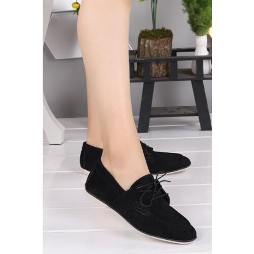 Woggo Pnt 454011 Suede Laced Daily Women Ballerina Shoes