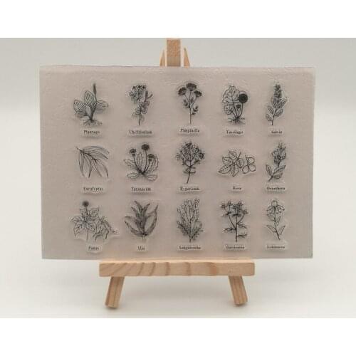 1sheet Flowers transparent Silicone stencil for DIY Scrapbooking photo album decorative sheets