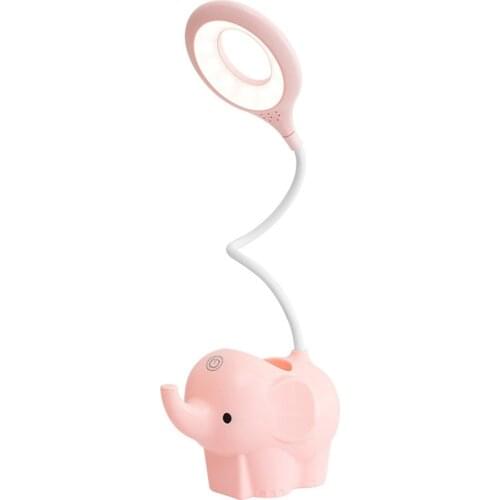 1PC Creative Elephant LED Adjustable Touch Desk Lamp Three Gear Dimming Multifunctional Learning Table Lamp Childrens Gift