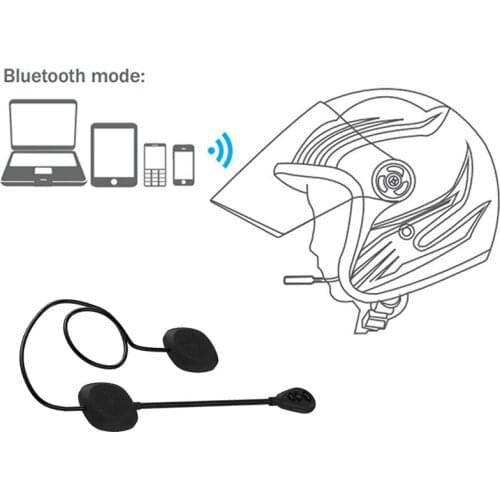 1PCS Motocross Scooter ATV Bike Motorcycle Helmet Headset Wireless Bluetooth 5.0 Speaker Headphone Handsfree Call Music Play MP3