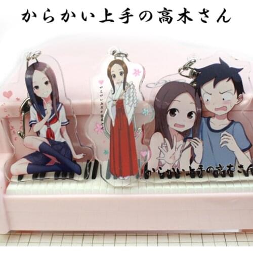 Anime Teasing Master Takagi-san Takagi Nishikata Acrylic Figure keychain Keyring Decoration Collection Model Toy