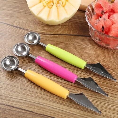 Watermelon Ice Cream Dig Ball Scoop Spoon Watermelon Melon Fruit Carving Knife Cutter Gadgets Diy Assorted Cold Dishes Tool