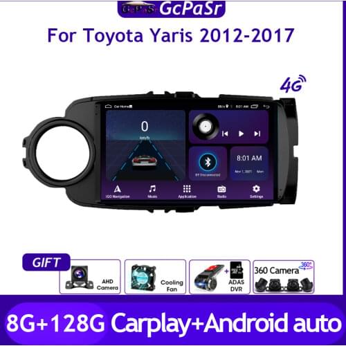 4 G + 64G din Android 10 Car Stereo Multimedia Player for Toyota Yaris 2012 2013 20014 2015 2016 2017 Radio GPS Navigation WIFI