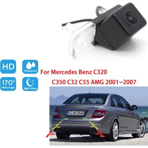 Car Reverse Camera For Mercedes Benz C320 C350 C32 C55 AMG 2001 ~ 2007 CCD Full HD Night Vision Rear View Parking Camera