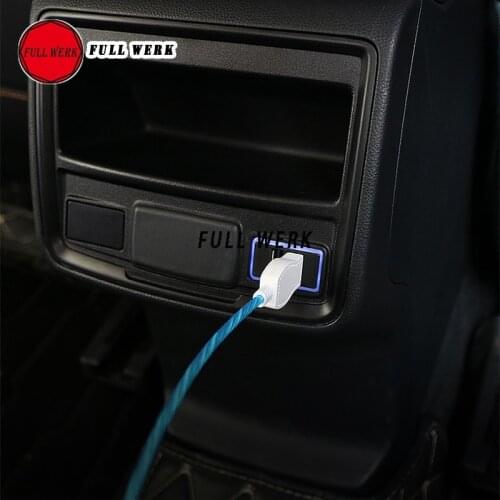 1 pc ABS Car Rear Armrest USB Charger for Subaru Forester 2019 Rear Row Charging Device Dual USB Interface Accessories