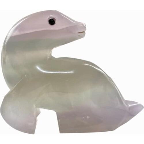 Free Shipping Natural Crystal Fluorite Sea Lion Desk Decoration Quartz Home Decor Crafts ZLF