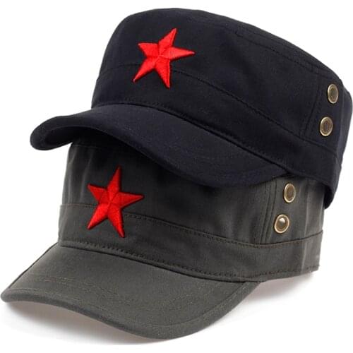 2018 Cotton% High quality Five STARS gas hole Baseball Caps Service Army Hat Patrol flat hats Hip Hop canvas Snapback cap hats