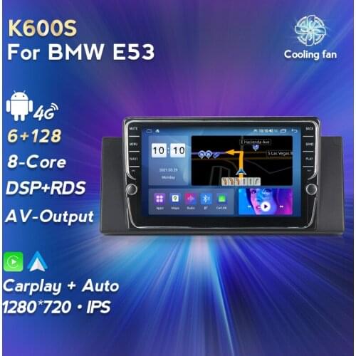 CarPlay Auto Android 11 6G+128G 8Core DSP RDS For BMW X5 E53 E39 Car Audio Navigation Multimedia Radio Tape Recorder Head Unit