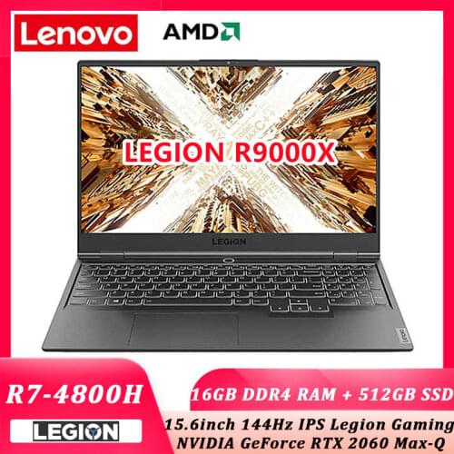 Lenovo Legion R9000X Gaming Laptop 15.6inch AMD Notebook Windows10 16GB RAM 512GB SSD Backlit Keyboard 2021 e-sport metal body