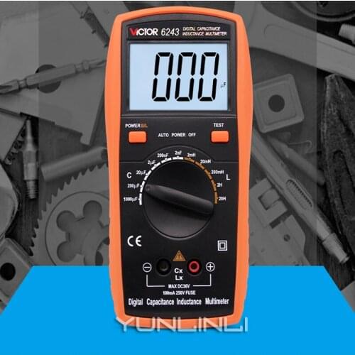 Capacitance Meter Handheld High-precision Digital With Backlight Digital Display Inductance Meter Test Instrument VC6243