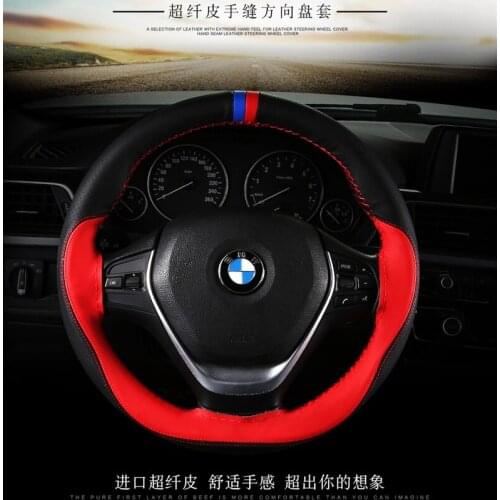 DIY Leather hand sewn steering wheel cover for kia Old style cerato 05-06-07-08-10-12 year series special-purpose