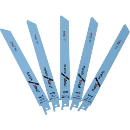 5 Pcs S1122BF Reciprocating Sabre Saw Blades 227mm 9\" For Metal & Wood Cutting