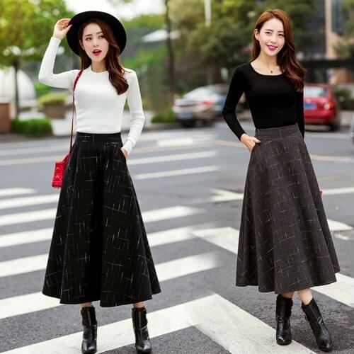 2020 Hot-Selling Fashion Trend Autumn Winter Womens New Slim Thin Woolen Half-Length Skirt Casual and Elegant Temperament