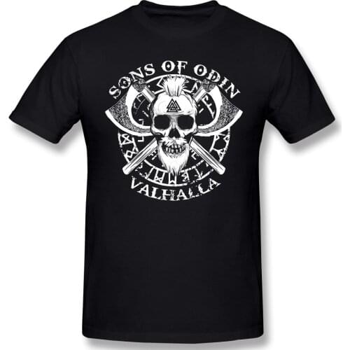 Man SONS OF ODIN Viking Valhalla Thor Rune Val Norse, Valhalla, Nordic, Floki Everyday Funny shirt