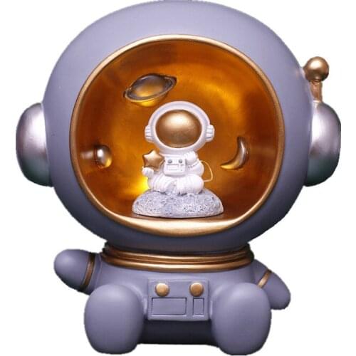 2021 NEW Creative Spaceman Piggy Bank Home Furnishing Astronaut Night Light Home Decoration Astronaut Night Light Gift for Child