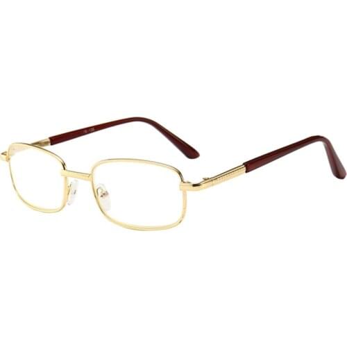 250 Degree Reading Glasses Fashion Full Metal Frame PC Lenses Unisex Eyewear +2.5 Magnifier Presbyopic Glasses