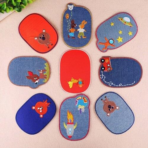 PGY 1PCS New Fun Cartoon Childlike Animal Patches Iron on Embroidery Cloth DIY Clothing Decoration Coat Shoes Accessories