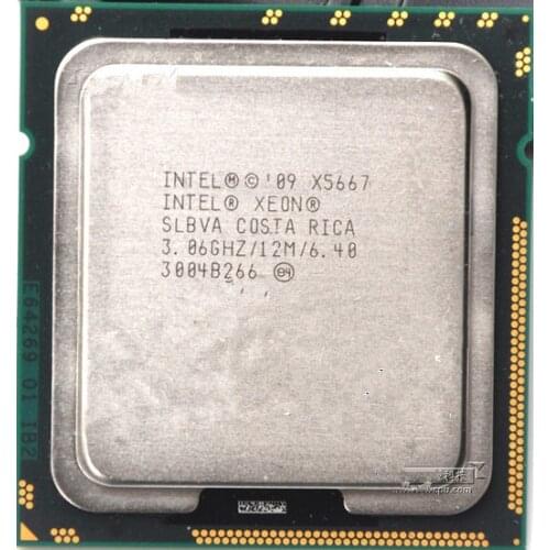 Intel Xeon X5667 x5667 CPU processor 3.06GHz LGA1366/12MB L3 95W Cache/Quad Core server CPU