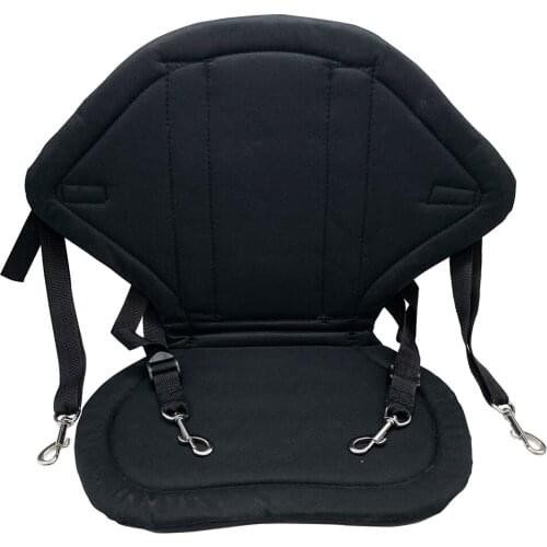 Adjustable Kayak Canoe Fishing Boat Seat Support Back Rest Nylon Cushion Pad for Kids Children Black 53 x 61 x 1.5 cm