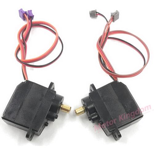 2pcs/lot 12g five-wire metal gear 360 degree steering gear DC5V 42rpm High torque Gear motor For climbing car