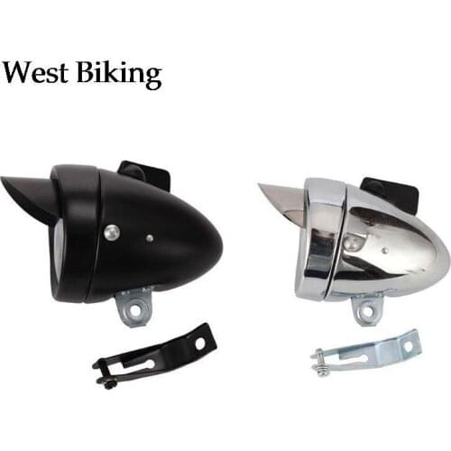 Retro Bright Classical Cool Bicycle Headlight Vintage Design Bike Metal Case Steel LED Light Night Riding Safety