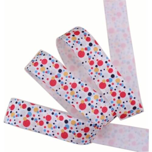25mm heat transfer random dots FOE fold over elastic 100yards/lot