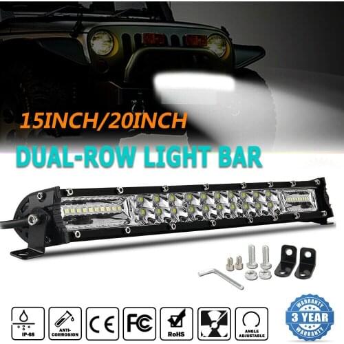 15/201inch Ultra Slim Offroad Light Bar Combo Beam Led Work Light Bar for Tractor 4X4 UAZ Offroad 4WD ATV Truck Car