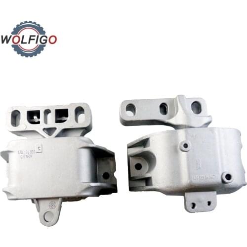 WOLFIGO 2pcs/pair Engine Motor Mount Front Left and Right 1J0199555 for VW Beetle Golf Jetta 1.8L 1.9L 2.0L 4cyl