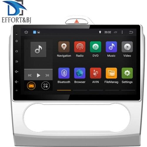 Android 9.0 Full Touch 10.1'' LCD Car Radio Stereo For FORD FOCUS /MONDEO/S-MAX/CONNECT 2005-2007 AUTO A/C Video Player Wifi DAB