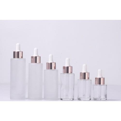 20ml 30ml 80ml Frosted Glass Dropper Bottle, cosmetic containers, Serum/Essential Oil dropper Bottles With White/Black Droppers