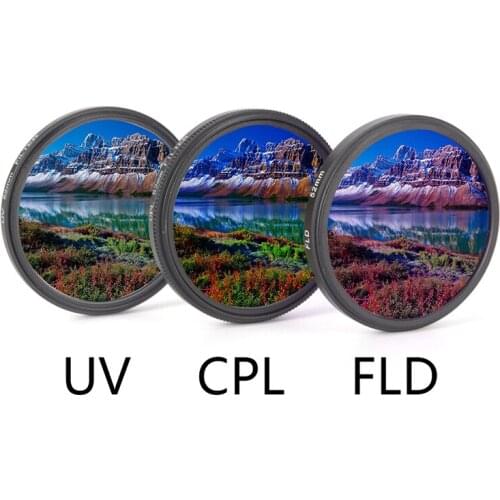 3pcs/lot 49MM 52MM 55MM 58MM 62MM 67MM 72MM 77MM CPL+FLD Lens Filter Set with Bag for Cannon Nikon Sony Pentax Camera Lens