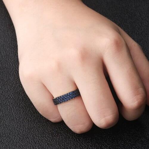 5pcs/lot Micro Cubic Zirconia Paved Square Rings Jewelry Women