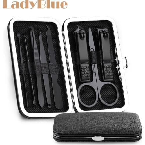 8pcs/set Nail Clipper Plier Pedicur Eyebrow Scissors Pimple Needle Ear Pick Manicure Pusher Face Care And Dead Skin Removel