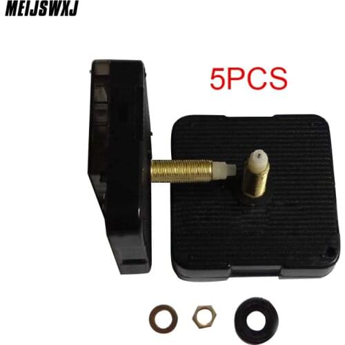5pcs Wall Clock Mechanism With Hands Long Axis Quartz Movement Clock Movement Mute Slab Dedicated Long Thread Axis Length 28mm