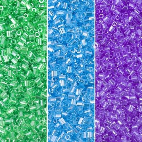 Delica Miyuki Beads 2mm Clear Glass Tubular Seedbeads 16 Colors For Make Bracelet Necklace Jewelry Accessories DIY 1000pcs/Lot