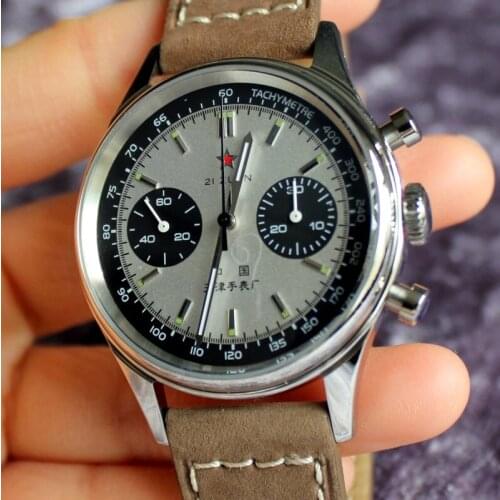 Top 40mm Dial 1963 Watch Pilot Air Force Chronograph Tough Guy Watches ST1901 Movement Sapphire Mirror Luminous Military Watches