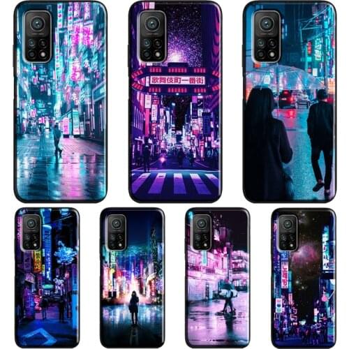 Neon Tokyo Seoul For POCO M3 Pro F3 X3 NFC Case For Xiaomi Mi Note 10 Lite A3 9T 10T Pro Mi 11 Lite Coque