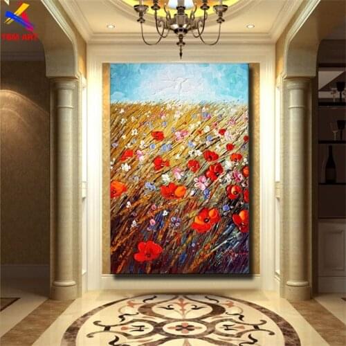 Flower Canvas Painting Picture Wall Art Home Decoration Hand painted Modern Abstract Oil Painting on Canvas Gift Unframed H005