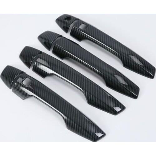 For Mitsubishi Eclipse Cross 2018 (Only Fit For Left Hand Drive) Outer Side Door Handle Cover Trim With Smart Key Holes