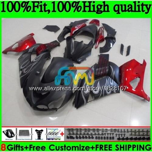 Injection For KAWASAKI ZX 14R ZZR1400 ZX-14R 21BS.6 ZX14R Silver flames 06 07 08 09 10 11 2006 2007 2008 2009 2010 2011 Fairing