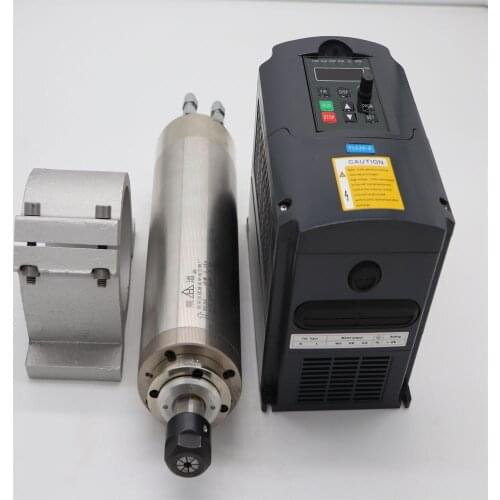 CNC spindle kit ER20 2.2KW water cooling spindle+1 piece 2.2KW inverter +1matched spindle support