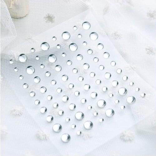 KSCRAFT Transparent Lmitation Pearls Decal Self Adhesive Stickers for Scrapbooking Paper Card Making Crafts