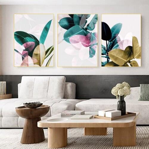Nordic Minimalist Plant Canvas Painting for Living Room Home Decoration Wall Art Posters Prints Modern Aisle Decor Wall Pictures