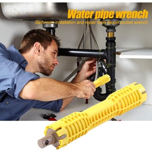 Faucet Sink Installer Wrench Adjustable Water Pipe Spanner Double Head Allen Key Strong Toughness Metal Portable Supply