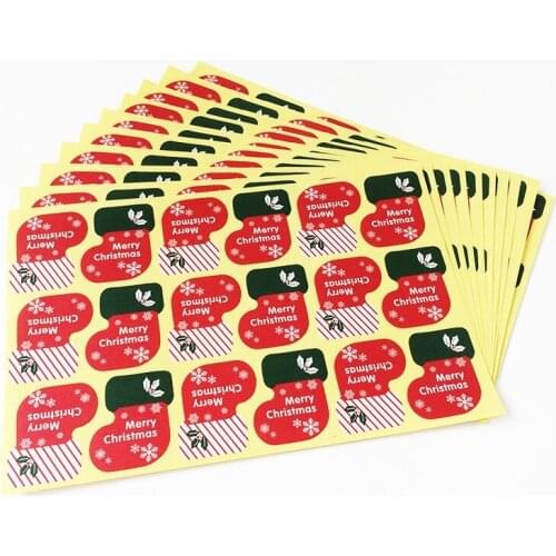 180pcs/pack kawaii Socks DIY stickers for Package Merry Christmas Sealing sticker stationery