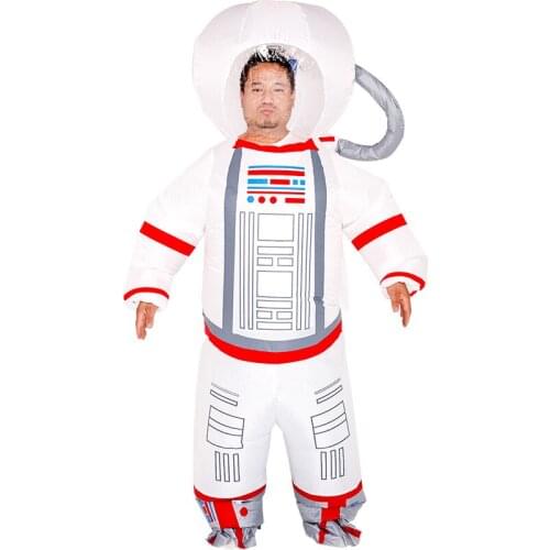 NEW Inflatable Costumes White Spaceman Clothes Halloween Christmas Cosplay Costume Astronaut Party Dress for Adult Jumpsuit