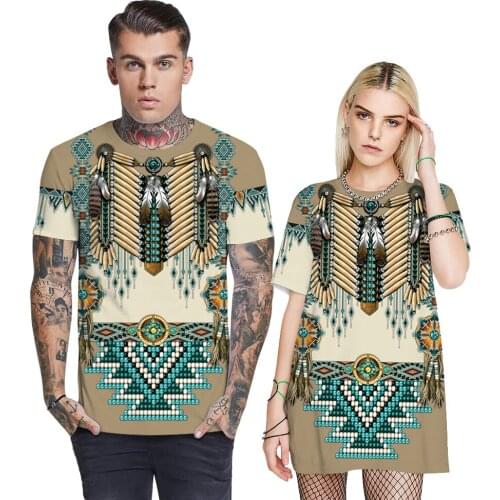 Native Indian T Shirt Men Women 3D Printed Tshirt Oversize T-shirt One Piece Short Sleeves Hip Hop Tee Shirt Boys Summer Tops